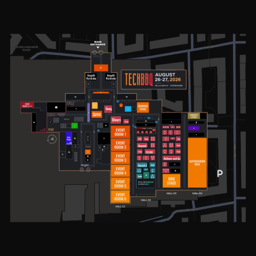 TechBBQ 2026 interactive trade show floor plan